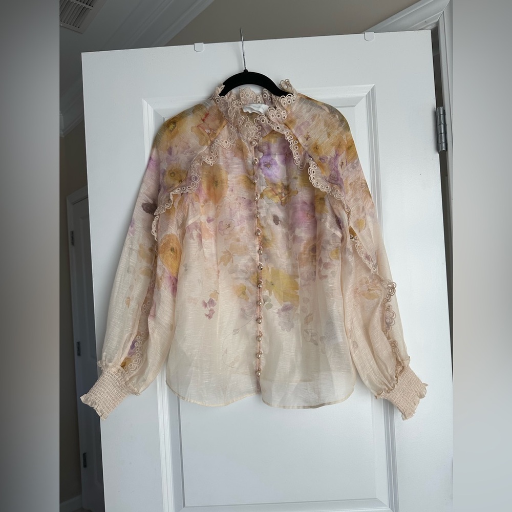 NWT Zimmermann Linen Blend Memento Blouse and Skirt Set - Picture 8 of 16